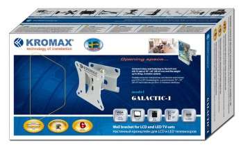 Кронштейн Kromax GALACTIC-1 10"-26",настенный, 2 ст. наклон, до 20 кг, серый