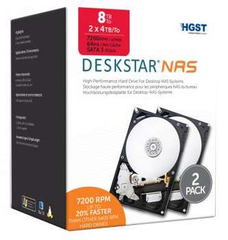 Жесткий диск HDD HGST SATA-III 4Tb H3IKNAS40003272SE2PK NAS Kit 2 64Mb 3.5" Rtl