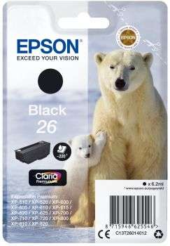 Струйный картридж Epson T2601 C13T26014012 черный для XP-600/700/800
